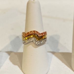 Touchstone Crystal, Colorwave Rings - Size 8, Original Box with sleeve